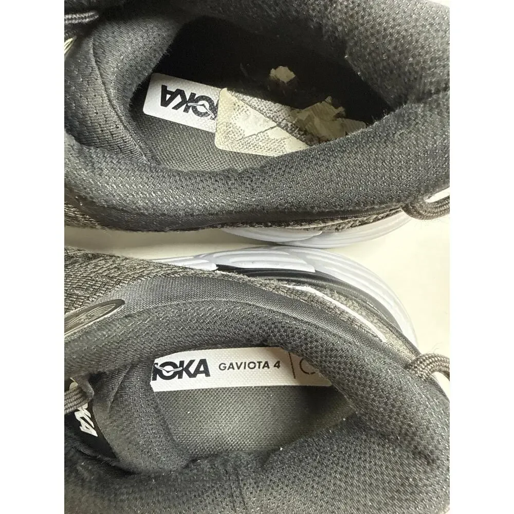 Hoka One One Gaviota 4 Mens Shoes‎ Size 9D Black White Training Running 1123198